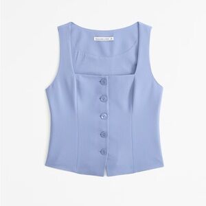 The A&F Mara Tailored Vest Squareneck Top size large